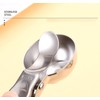 Ice Cream Scoop with Rubber Handle, 8 Inch Stainless Steel