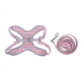 Dog Harness Leash Set Pet Reflective Training Vest Adjustable Chest Collar Strap TractionRose Red M