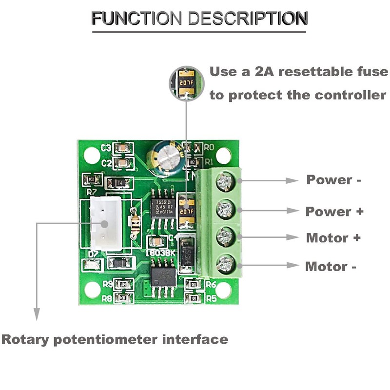 Youmile 4 pcs DC PWM Controller DC Motor Speed Controller