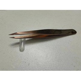 Velodios Tweezers for Women Facial Hair, Professional Pointed Tweezers for Eyebrow, Chin Hair and Ingrown Hair Removal (Rose Gold)