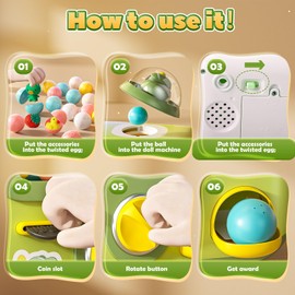 Skirfy Claw Machine for Kids,Dinosaur Mini Vending Machine, Prize Dispenser Toys for Girls and Boys, Electronic Game for Party Birthdays Gift