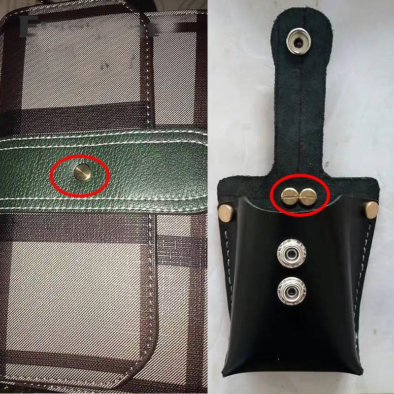 Chiloskit 10pcs 6mm Brass Button Studs Rivets Screwback Screw Leather