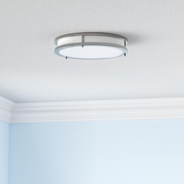 36W 3600lm Super Bright LED Light Fixtures, 2PACK Modern Flush Mount Ceiling Lights Daylight White 5000K, 13 Inch Dimmable Lamps for Kitchen Bathroom Hallway Bedroom, Brushed Nickle