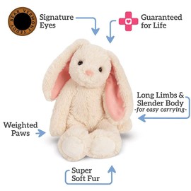 Vermont Teddy Bear Bunny Stuffed Animal - 15 Inch Stuffed Bunny Plush Toy from Buddy Collection, Adorable Rabbit Plushie for Kids and Adults for All Ages