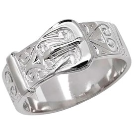 Sterling Silver Chunky Buckle Ring size O P Q R S T U V W X Y Z Z+1 Mens Ladies (X)