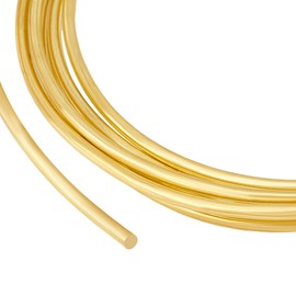 BENECREAT 3 m Bare Solid Brass Wire, 6 Gauge/4 mm Round Soft Brass Wire Pure Brass Wire for Jewellery Making Craft Gem Wrapping