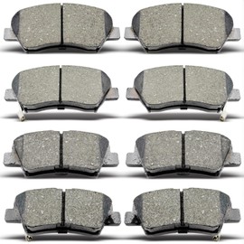 AnnoVinco 8PCS Ceramic Brake Pads Set Fits 2011-2016 for Hyundai Elantra,2012-2016 for Veloster,2013-2014 for Elantra Coupe,2013-2016 for Elantra Gt,2014-2016 Kia Forte/Forte Koup/Forte5 (D1543 D1544)