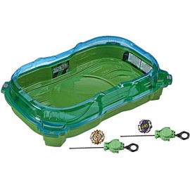 BEYBLADE Burst Turbo Slingshock Cross Collision Battle Set - Complete Set with Burst Beystadium, Battling Tops, & Launchers Game - Age 8+