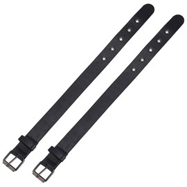 FINGERINSPIRE Traditional Kilt Extension Strap Leather Cuffs Belt Buckles 2.5 x 40.7 cm Black PU Leather Adjustable Belt with Metal Buckle Women's Belt for Coat Jacket Dress, black