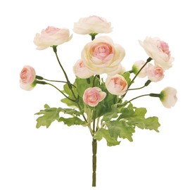 Tokyodo MAGIQ FM006069-046 Artificial Flowers, Karen Lanan Bush, Cream Pink, Flower Diameter 0.8 - 1.6 x L 7.9 x W 5.1 inches (2 - 4 x 20 x