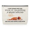 Basset Hound Dog Gifts for Women Funny Makeup Bag Dog