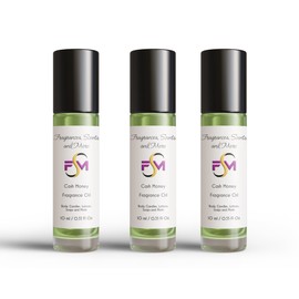 Cash Money Fragrance Oil - 3 Bottles 0.33 Fl Oz Glass Roll On (10ml)
