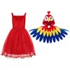 ReliBeauty Parrot Costume Children Girls Animal Bird Costume Children, 140