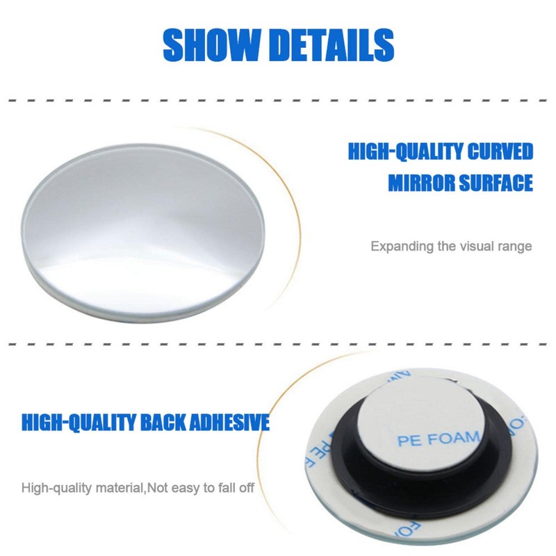 Side | Optical Design Round HD Glass Frameless Convex Rear