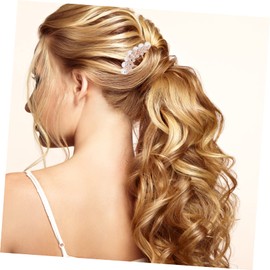Baluue 2pcs Vintage Style Pearl Hair Comb Rhinestone Side Comb for Women for Wedding Party Photo Shoot
