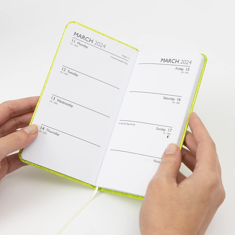 2024 Diary Week to View Slim Size Full Year Journal