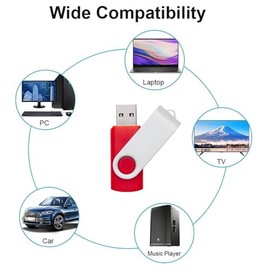 Paquete de 10 unidades flash USB de 16 GB en 5 colores aleatorios USB 2.0 al por mayor lote de memorias a granel (paquete de 10, 16 GB)