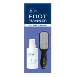 Herb & Living 허브앤리빙 풋매너세트 발각질 제거기 + 소프트너 100ml 세트 [흰색] Herb & Living Foot Care Set Callus Remover + Softener 100ml Set [White]
