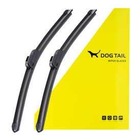 Generic Wiper Blade,Dog Tail 24"" + 20"" Premium All-Season Front Windshield Wiper Blades (Set of 2), DT-24+20-FBA