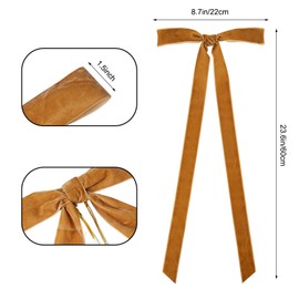 Velvet Christmas Bows 1.5 Inch Christmas Wreath Bows Rustic Crafts Gift Bows Vintage Velvet Ribbon Bows for Christmas Tree Indoor Outdoor Decoration (8 Pcs)