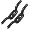2x Heavy Duty 110mm Cleat Hooks - Metal Rope Tiebacks