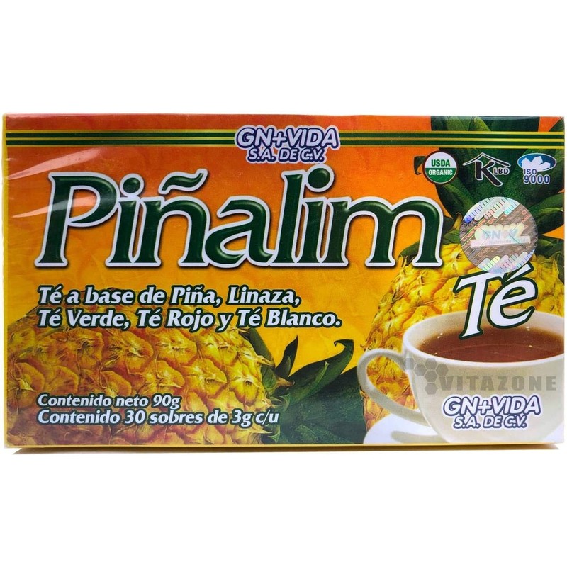 SmileMore Pinalim Tea - Piña, linaza, té verde, té blanco