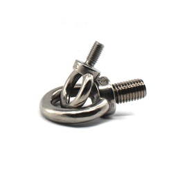 304 Stainless Steel M10 Lifting Rigging Ring Shape with Standard Length of Thread, Pack of 6