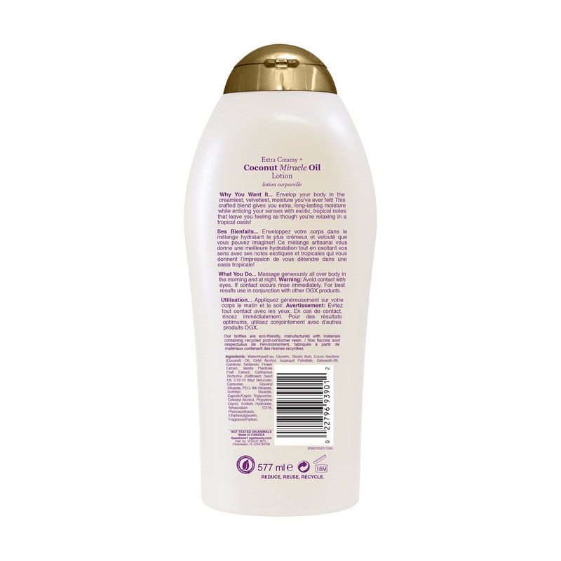 OGX Extra Creamy + Coconut Miracle Oil Ultra Moisture Lotion,