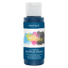 Artiste Acrylic Paint 59ml 2Oz Night Blue, Quick-Drying Professional Art, Craft and Hobby Artists Paint, Vibrant Colour, Water-Based Paints Cover All Surfaces with Ease, Ideal for Travel Artists