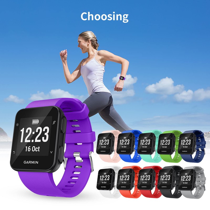 BaayCerrie for Garmin Forerunner 35 Watch Band Replacement, Soft Silicone