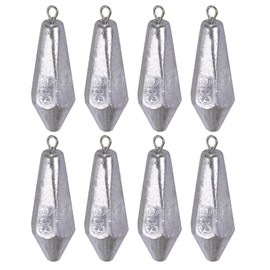 QualyQualy Ground Lead Fishing Dropshot Lead Sinker Drop Shot Lead Weights Fishing Accessories Fishing Lead Set Lead Weights for Freshwater Casting Fishing Bass Trout Catfish 60 g 8 Pieces