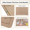 DexBoard Foldable Large Felt Bulletin Board for Wall 60"x 36",