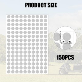 Sinbana 150pcs White Reflective Dot Stickers for Golf Clubs & Golf Ball, 0.65cm/0.26in High-Reflective Launch Monitor Sticker for Simulators High-Speed Cameras & Launch Monitors