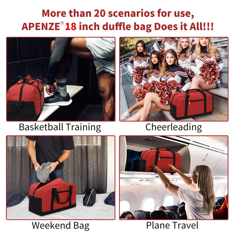 Small Gym Bag 18 inch Carry On Duffel Bag for
