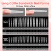Sandwich Dual Nail Forms: 240PCS Nail Forms for Builder Gel,
