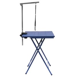 Heavy Duty Dog Grooming Table for Large Dogs Adjustable Height Portable Trimming and Drying TableColor: Silver Blue (U.S. Spot Goods), size: 46.06*25.39*5.71in (117*65*14.5cm)