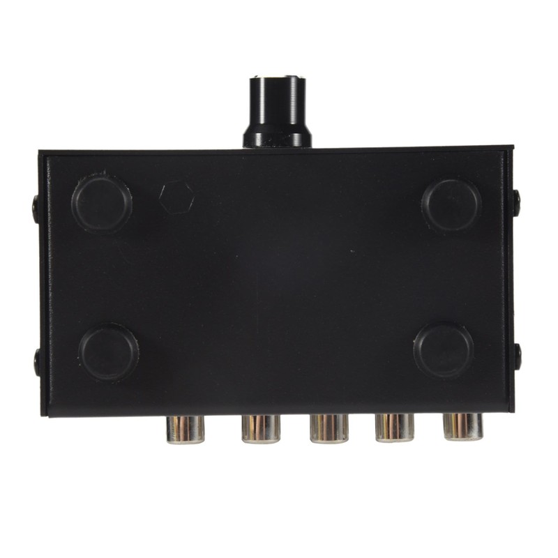 Aswalling 1 in 4 Out Stereo Signal Source Splitter Audio