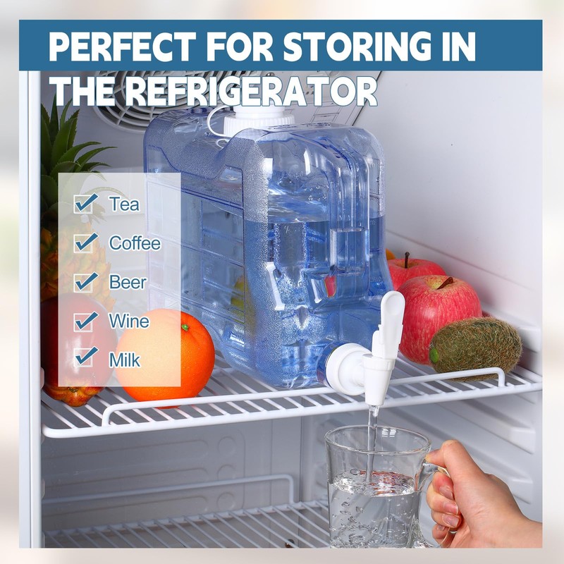 Funnymoom 2 Pack 1.5 Gallon Fridge Water Dispensers Bottle with