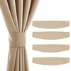 NICETOWN Set of 4 Magnetic Curtain Tiebacks, Handmade Blackout Fabric