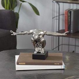 Deco 79 96727 Ceramic Figure Sculpture, 17"W/8"H