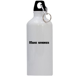 Knick Knack Gifts Make Smores - 20oz Stainless Steel Water Bottle with Carabiner, White