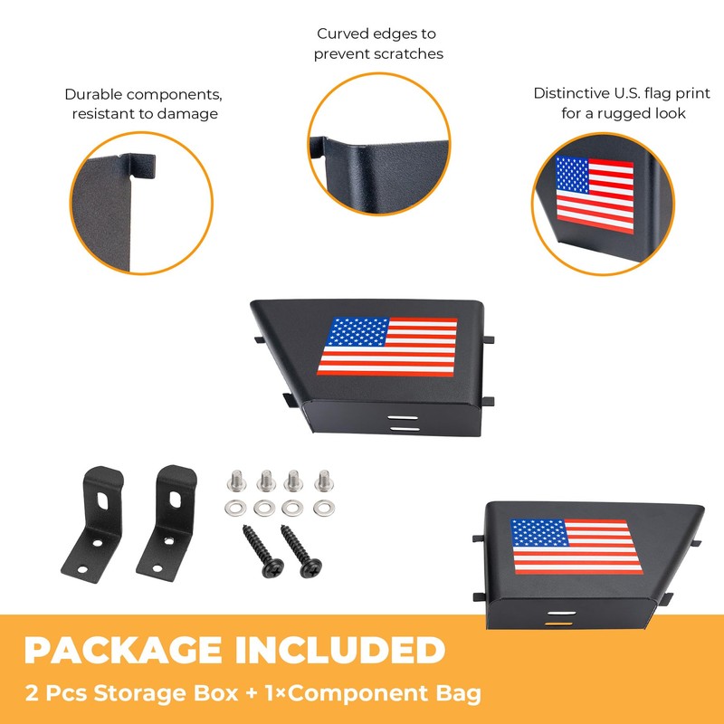 2 Pack Metal Front Door Storage Box Pockets Compatible with