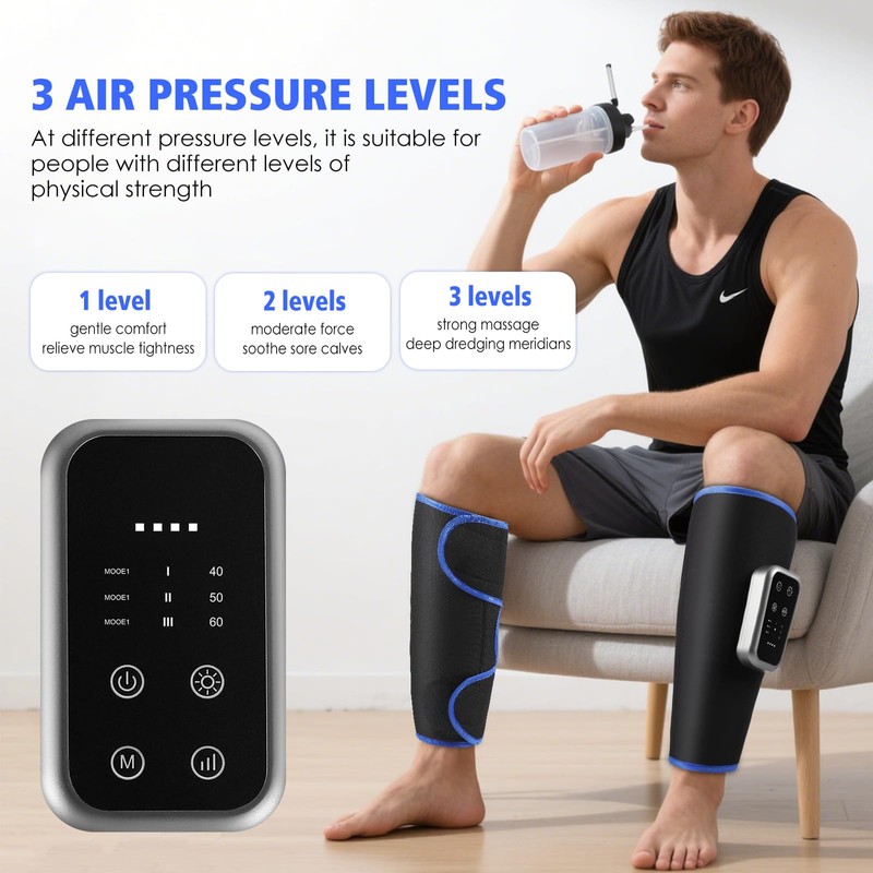 Wireless Leg Massager, Electric Leg Airbag Massager for Circulation and