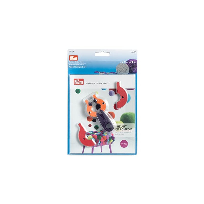 Prym Pom Maker, Red, Purple, Orange, Größe S