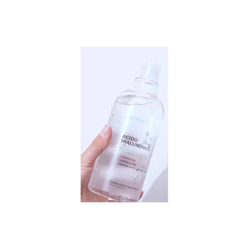 Tónico Ácido Hialurónico Hidratación Profunda 500 ML ULTRAMO Elasticidad Visible