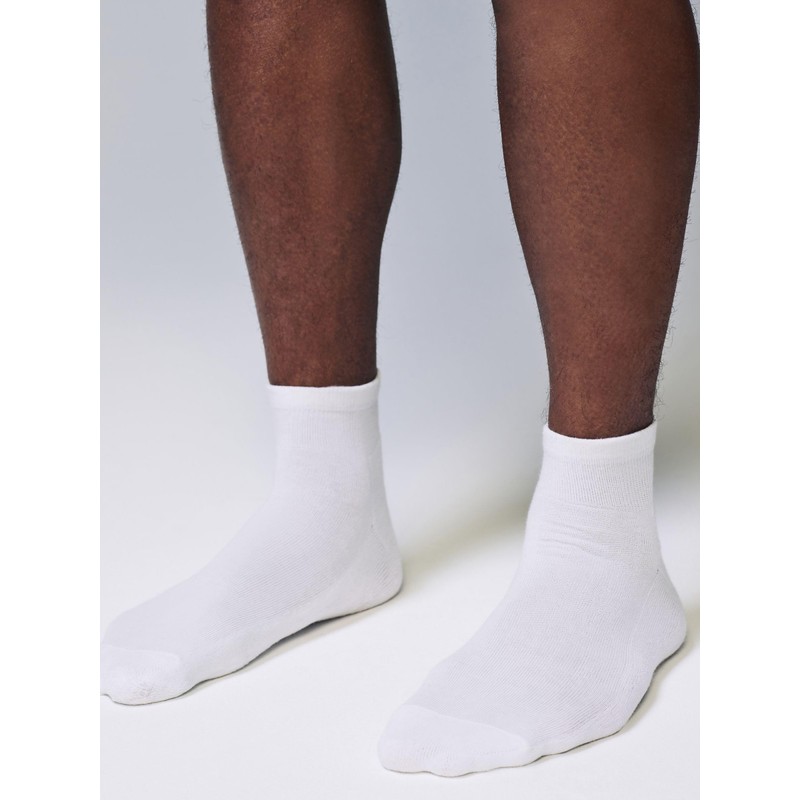 Next Mens Medium Five Pack Trainer Liner Socks - White