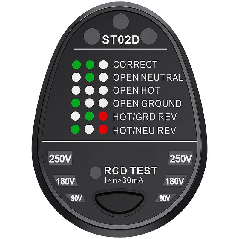 revolt Socket Testing Equipment: Socket Tester with Status LEDs, up