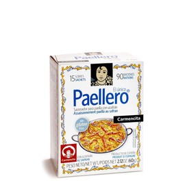 Carmencita. Traditional Paellero. Paella Seasoning with Saffron (15 sackets). 60g (2.12oz)