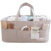 Lily Miles Baby Diaper Caddy Organizer, Quilted Nursery Storage Organizer