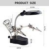 LED Light Helping Hands Soldering Magnifier Station Professional 3.5X 12X